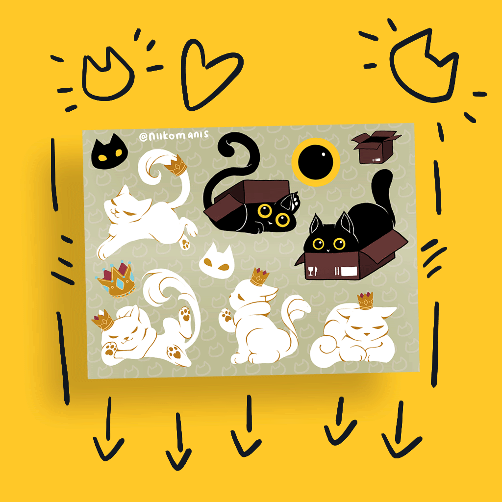 Königliche Katzen | Sticker Sheet