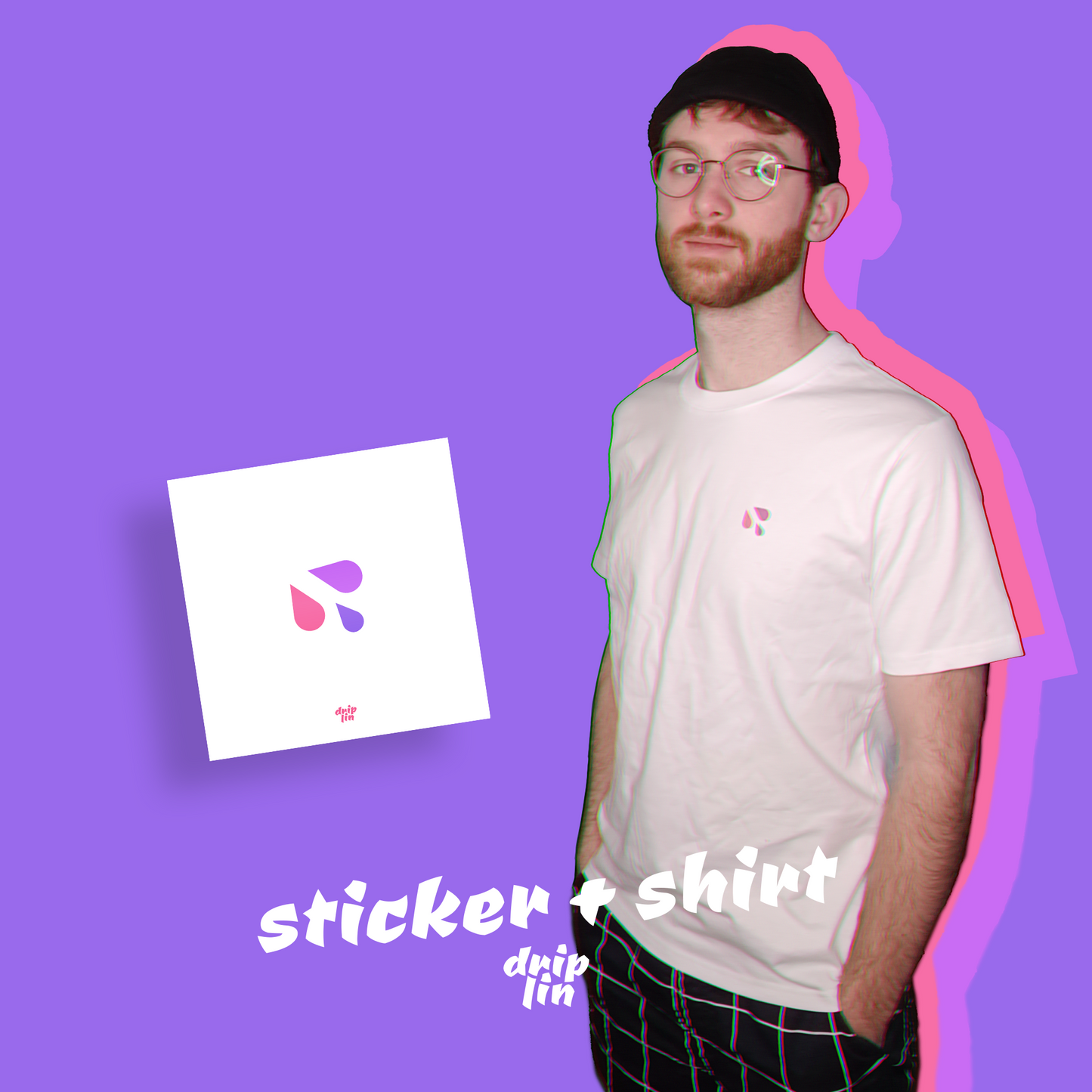 drip lin - splash | Sticker & Shirt Combo